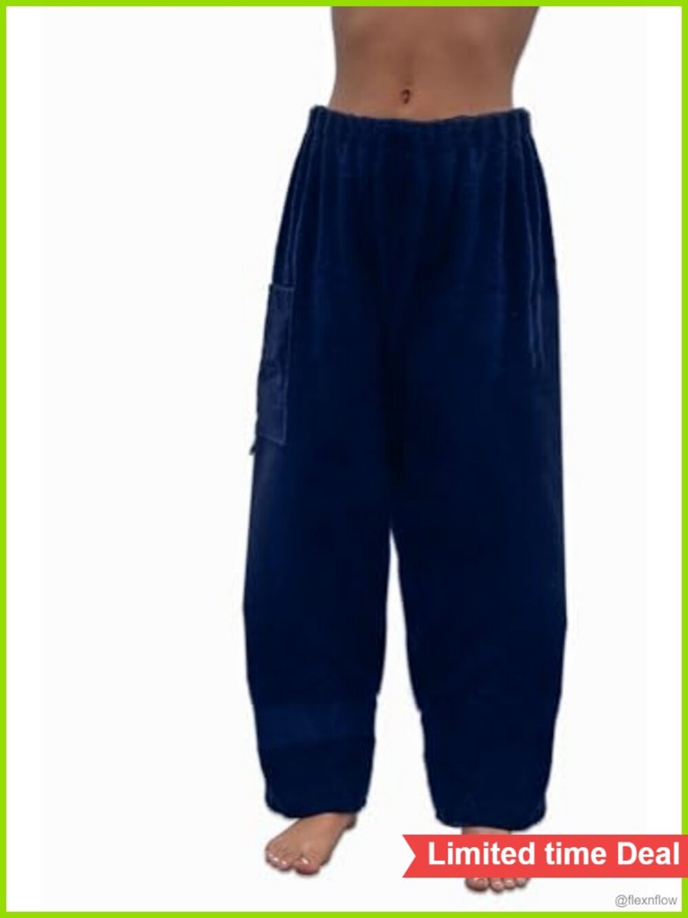 Cotton Terry Towel Pants Swimmer Beach Coverup Resort Wear